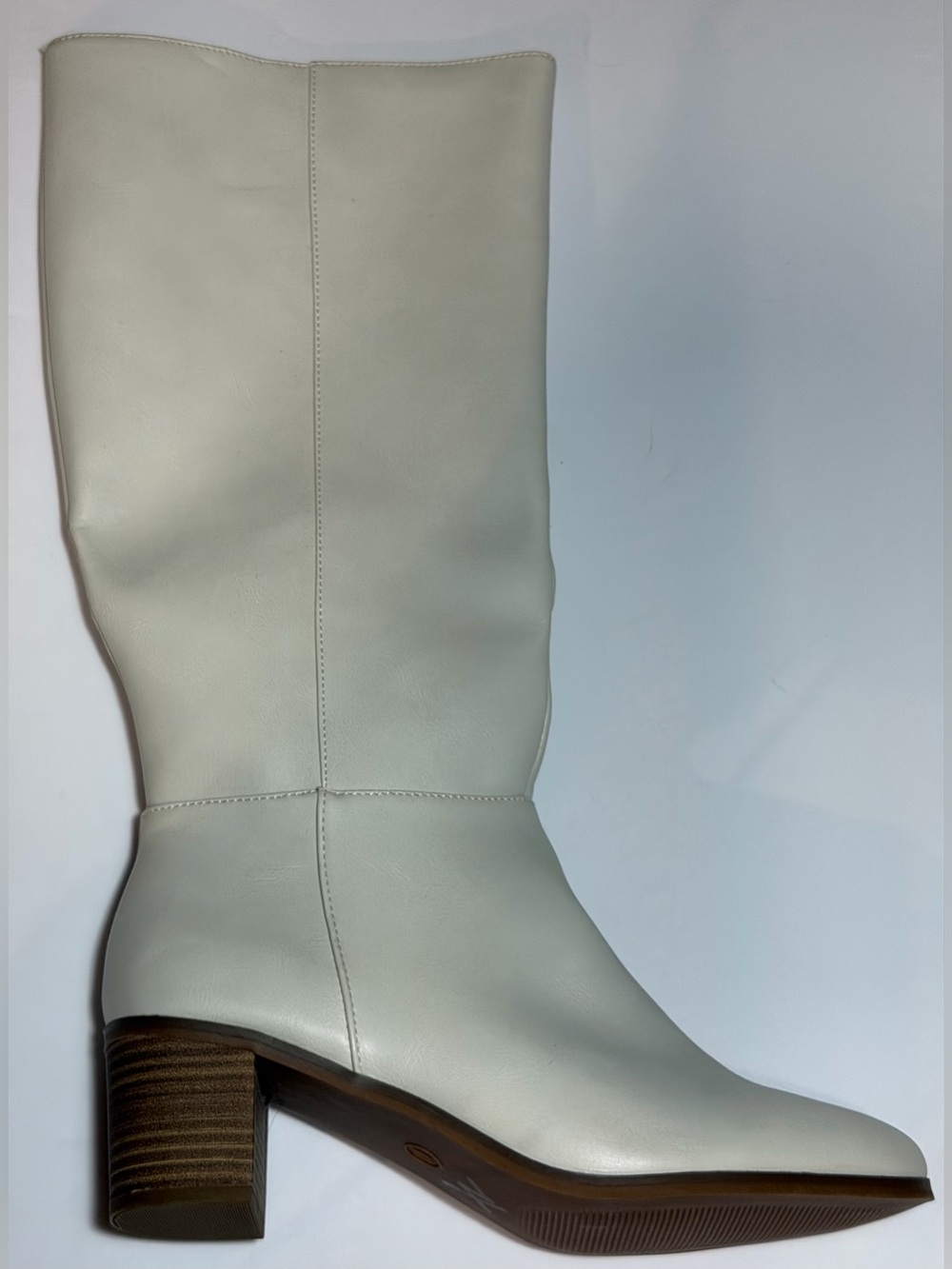 Universal Thread White Knee High Stacked Block Heel Boots Size 11